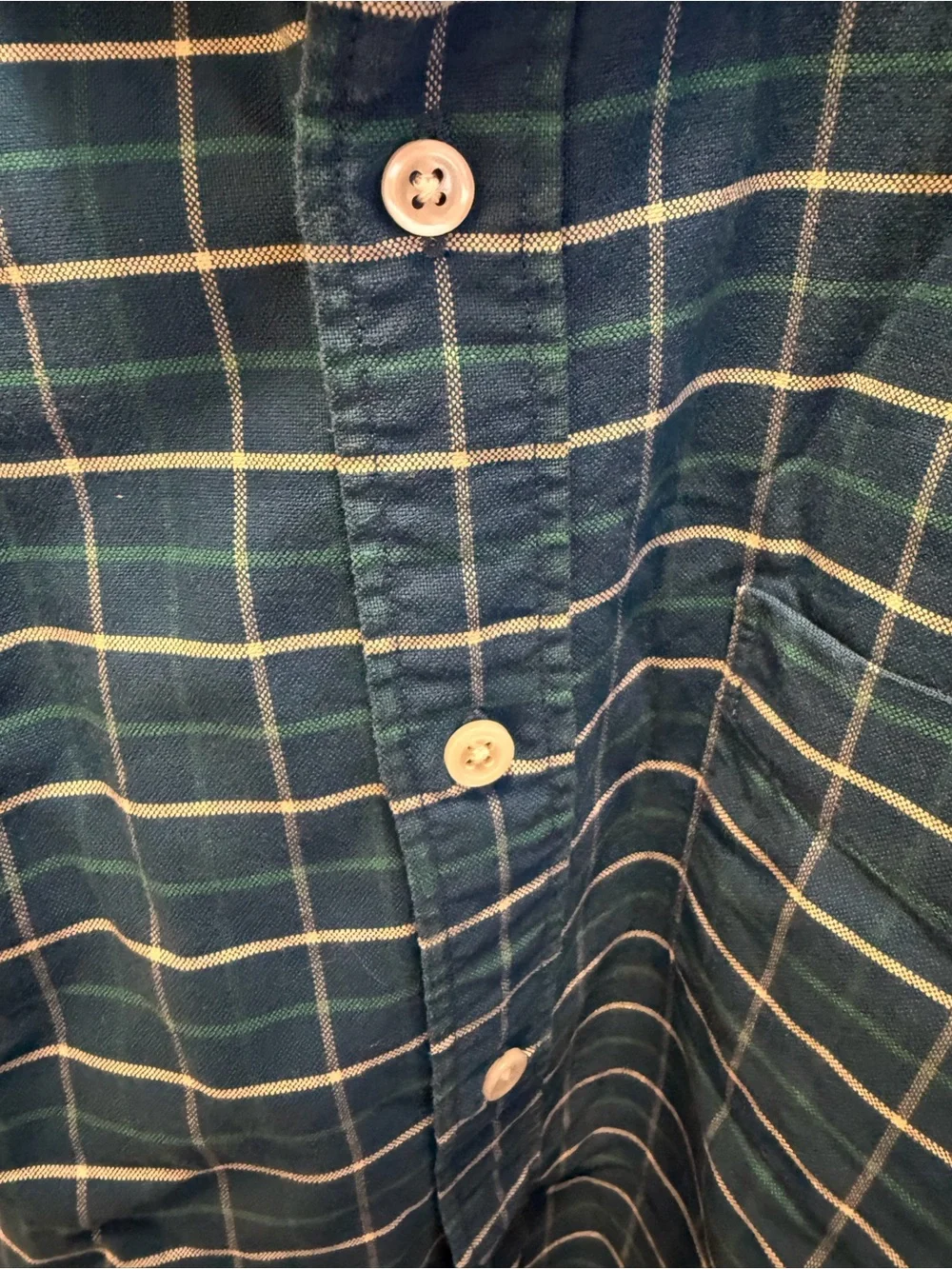J. Crew Blue and White Plaid Button-Down Shirt